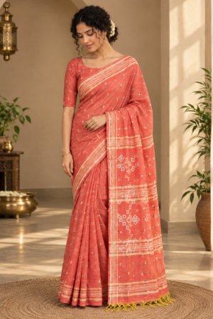 1017 Cotton Blend Sarees